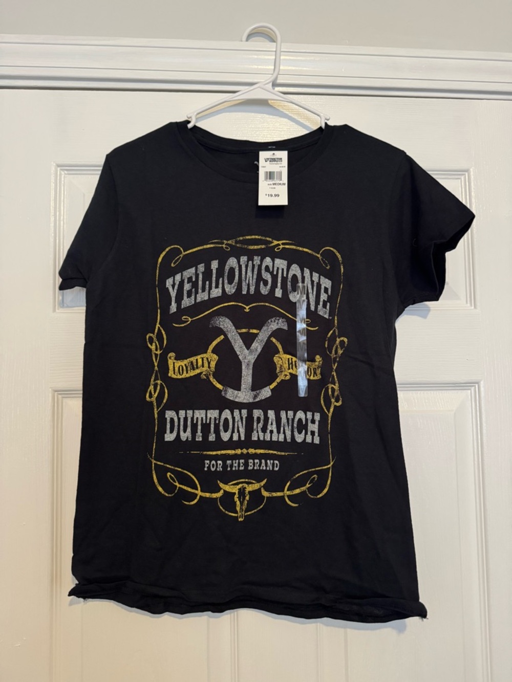 Women’s Medium Yellowstone Dutton Ranch Short Sleeve Tee - Black (NEW)